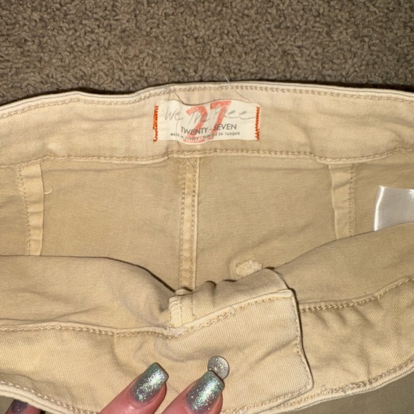 Free People Cream Flare Jeans - Picture 2 of 3